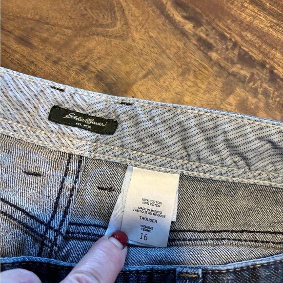 Eddie Bauer wide leg trouser jeans size 16 - Picture 6 of 6